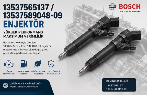 13537565137 / 13537589048-09 Enjektör | Orijinal BMW Dizel Common Rail Enjektör